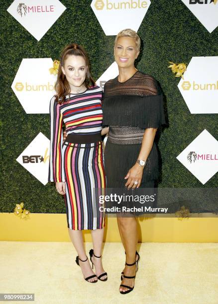 Chief Brand Officer at Bumble Alex Williamson and BET Her SVP of Media Sales Michele Thornton arrive at the BET Her Awards Presented By Bumble at...