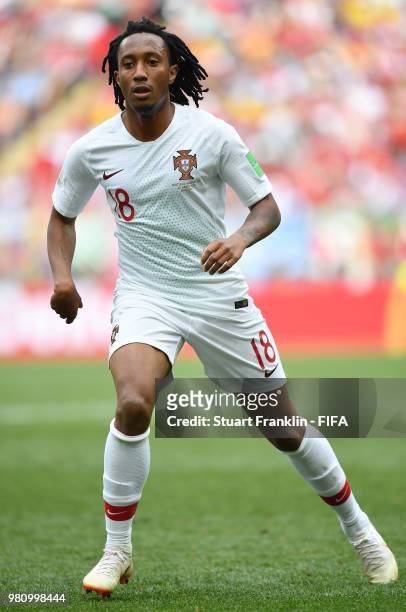 Gelson Martins of Portugal in action during the 2018 FIFA World Cup Russia group B match between Portugal and Morocco at Luzhniki Stadium on June 20,...