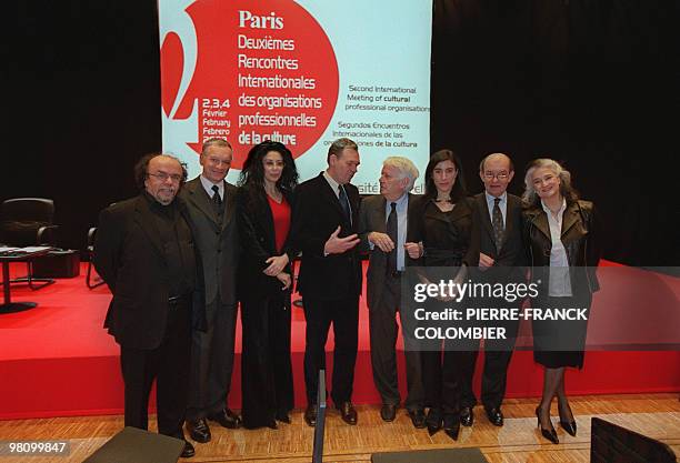 Jean-Michel Ribes, French director of Paris' Theater du Rond-Point-des-Champs-ELysees, Polish-born French actor and theater director Andrzej Seweryn,...