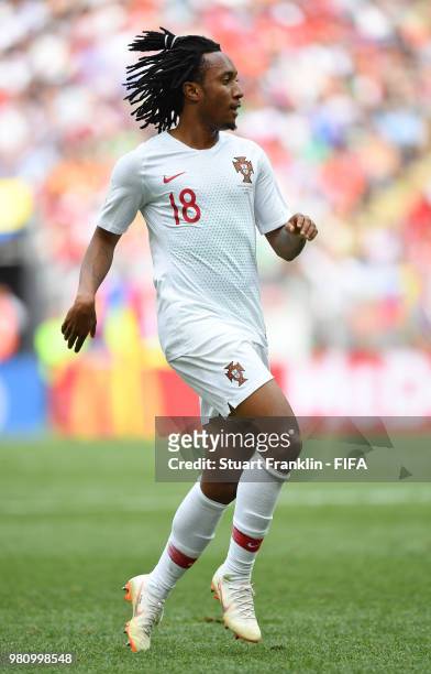 Gelson Martins of Portugal in action during the 2018 FIFA World Cup Russia group B match between Portugal and Morocco at Luzhniki Stadium on June 20,...