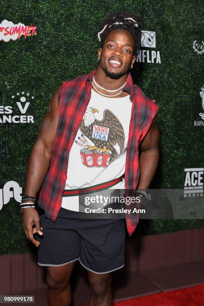 Melvin Gordon attends First Day Of Summer x Athletes vs. Cancer at SkyBar at the Mondrian Los Angeles on June 21, 2018 in West Hollywood, California.