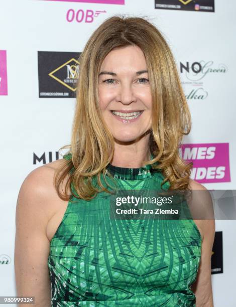 Actress Wendy Wilkins attends 'James Blondes' premiere party and Q&A with Robert Carradine and Julie Lake at Bar Lubitsch on June 21, 2018 in Los...