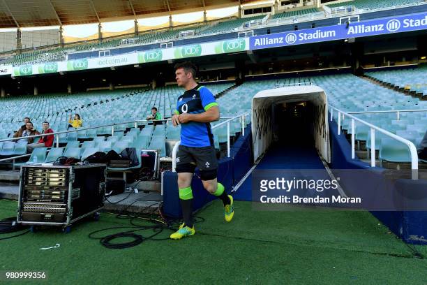 Sydney , Australia - 22 June 2018; Captain Peter O'Mahony arrives frr the Ireland rugby squad captain's run at Allianz Stadium in Sydney, Australia.