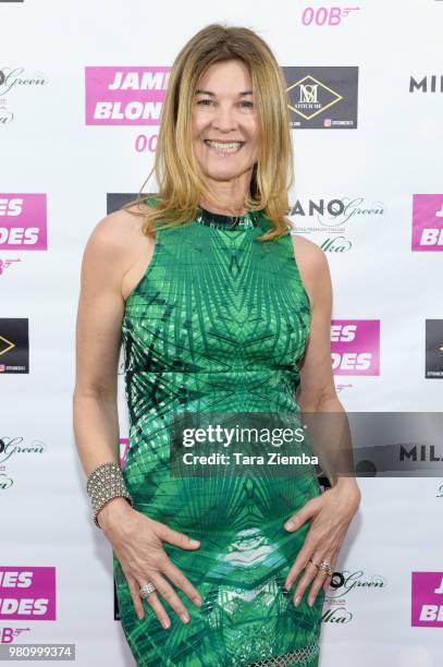 Actress Wendy Wilkins attends 'James Blondes' premiere party and Q&A with Robert Carradine and Julie Lake at Bar Lubitsch on June 21, 2018 in Los...