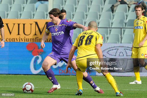 Stevan Jovetic of Fiorentina in action during the Serie A match between ACF Fiorentina and Udinese Calcio at Stadio Artemio Franchi on March 28, 2010...