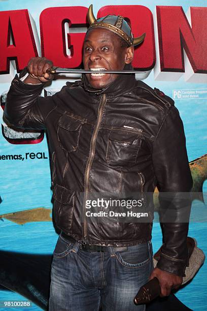 David Harewood attends the Gala Screening of How To Train Your Dragon held at the Vue West End on March 28, 2010 in London, England.