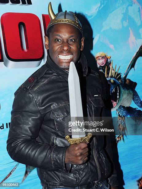 David Harewood arrives for the 'How To Train Your Dragon' Gala Screening at Vue West End on March 28, 2010 in London, England.
