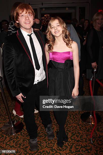 Rupert Grint and Chloe Moretz attend the Jameson Empire Film Awards 2010 held at the Grosvenor House Hotel on March 28, 2010 in London, England.