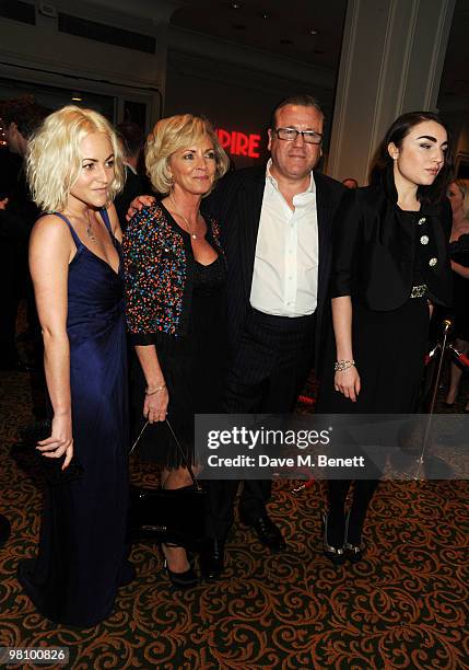 Jaime, Elaine, Ray and Lois Winstone arrive at the Jameson Empire Film Awards at the Grosvenor House Hotel, on March 28, 2010 in London, England.