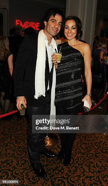 Ramin Karimloo and wife Mandy arrive at the Jameson Empire Film Awards at the Grosvenor House Hotel, on March 28, 2010 in London, England.