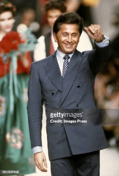 Valentino during New York Fashion Week 1991 in Paris, France.