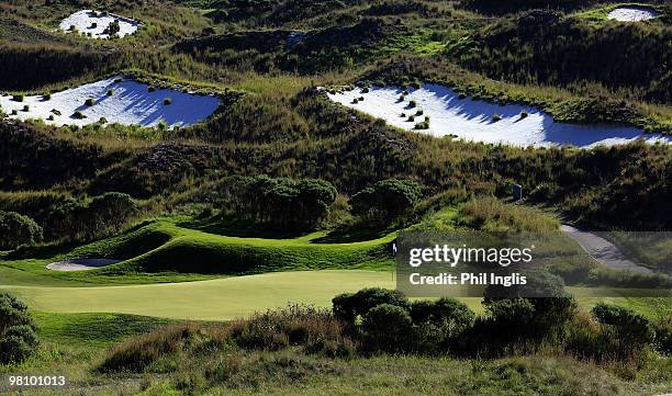 The 2nd green during the final round of the Berenberg Bank Masters played over the Links at Fancourt on March 28, 2010 in George, South Africa.