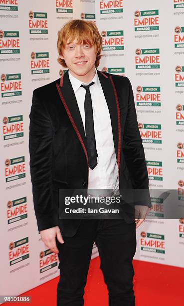 Rupert Grint arrives for the Jameson Empire Film Awards held at the Grosvenor House Hotel, on March 28, 2010 in London, England.