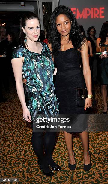 Michelle Ryan and Naomie Harris attends the Jameson Empire Film Awards at The Grosvenor House Hotel on March 28, 2010 in London, England.
