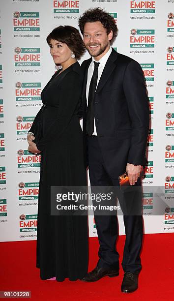 Actors Georgia Mackenzie and Richard Coyle attends the Jameson Empire Film Awards held at Grosvenor House Hotel, on March 28, 2010 in London, England.