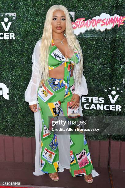 Musical artist DreamDoll attends First Day of Summer x Athletes vs. Cancer event at SkyBar at the Mondrian Los Angeles on June 21, 2018 in West...