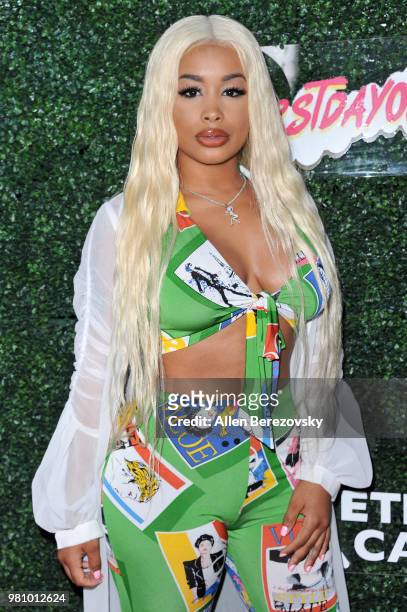 Musical artist DreamDoll attends First Day of Summer x Athletes vs. Cancer event at SkyBar at the Mondrian Los Angeles on June 21, 2018 in West...