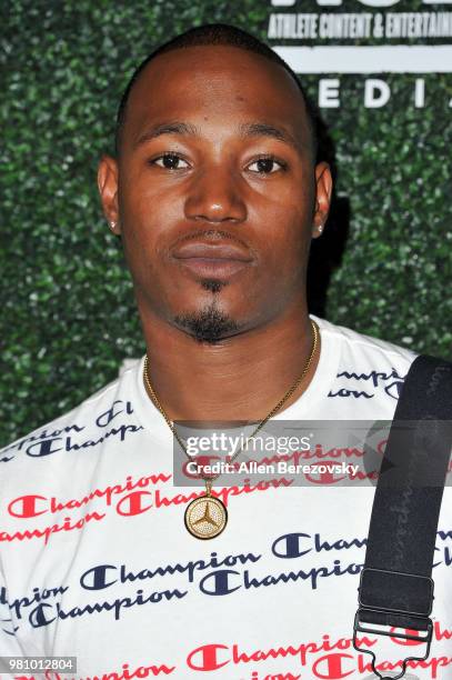 Actor Kristopher Lofton attends First Day of Summer x Athletes vs. Cancer event at SkyBar at the Mondrian Los Angeles on June 21, 2018 in West...