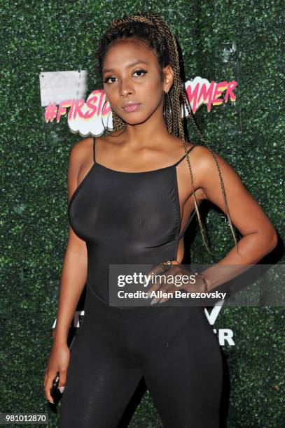 Jessica Carey attends First Day of Summer x Athletes vs. Cancer event at SkyBar at the Mondrian Los Angeles on June 21, 2018 in West Hollywood,...