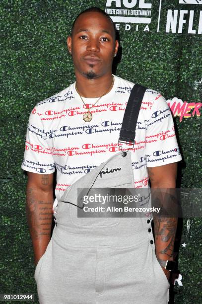 Actor Kristopher Lofton attends First Day of Summer x Athletes vs. Cancer event at SkyBar at the Mondrian Los Angeles on June 21, 2018 in West...