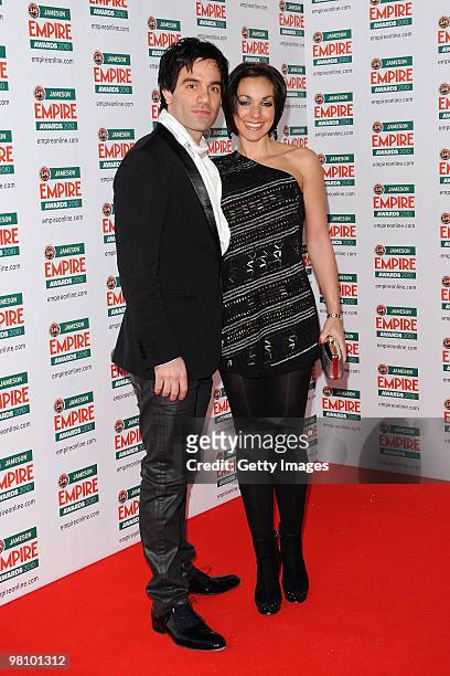 Ramin Karimloo and Mandy Karimloo arrive for the Jameson Empire Film Awards held at the Grosvenor House Hotel, on March 28, 2010 in London, England.