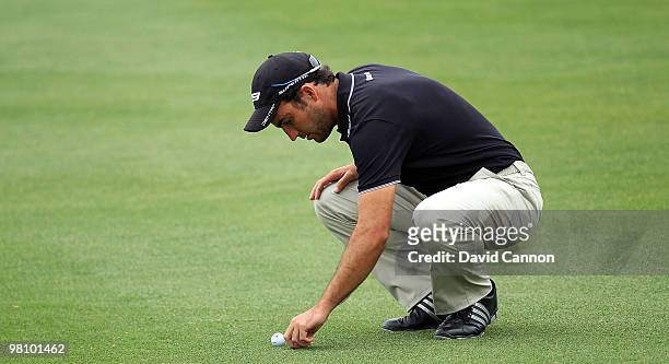 Edoardo Molinari of Italy on the 8th hole during the final round of the Arnold Palmer Invitational presented by Mastercard at the Bayhill Club and...