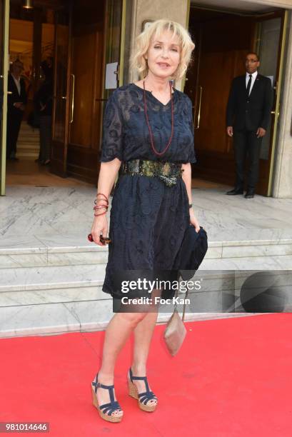 Actress Fanny Cottencon attends the Amnesty International 34 th Gala at Theatre Champs Elysees and after Party at La Maison Blanche on June 21, 2018...