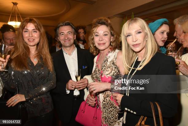 Marinella Alagna, Jean Pierre Jacquin, Grace de Capitani and Patricia Charpentier attend the Amnesty International 34th Gala at Theatre Champs...