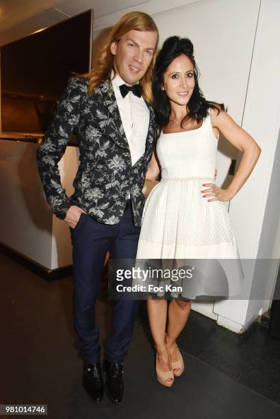 Christophe Guillarme and singer Fabienne Carat attend the Amnesty International 34th Gala at Theatre Champs Elysees and after Party at La Maison...