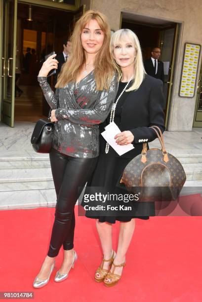 Marinella Alagna and TV presenter Patricia Charpentier attend the Amnesty International 34th Gala at Theatre Champs Elysees and after Party at La...