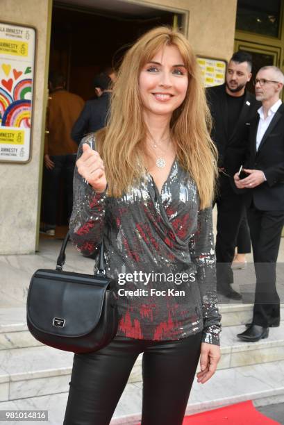 Artits agent Marinella Alagna attends the Amnesty International 34 th Gala at Theatre Champs Elysees and after Party at La Maison Blanche on June 21,...
