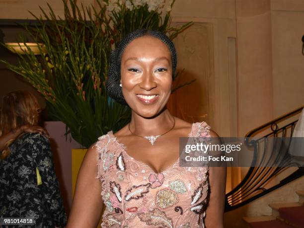 Presenter Nadege Beausson-Diagne attends the Amnesty International 34th Gala at Theatre Champs Elysees and after Party at La Maison Blanche on June...