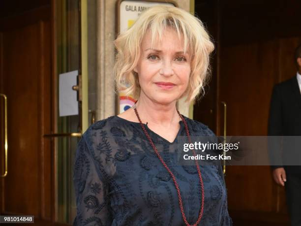 Actress Fanny Cottencon attends the Amnesty International 34 th Gala at Theatre Champs Elysees and after Party at La Maison Blanche on June 21, 2018...