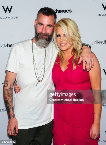 White Shadow and Erica Greve attend Nights of Freedom LA on June 21, 2018 in Hollywood, California.