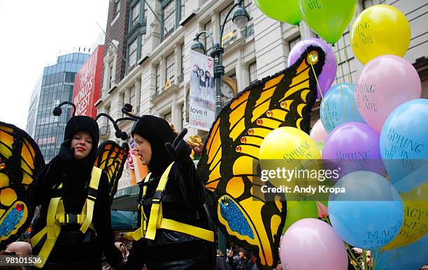 Stilt walking perfromers attends the 36th Annual Macy's Flower Show at Macy's Herald Square on March 28, 2010 in New York City.