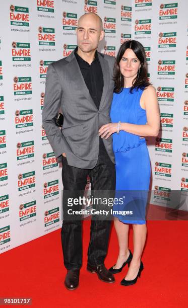 Mark Strong and guest attends the Jameson Empire Film Awards held at Grosvenor House Hotel, on March 28, 2010 in London, England.
