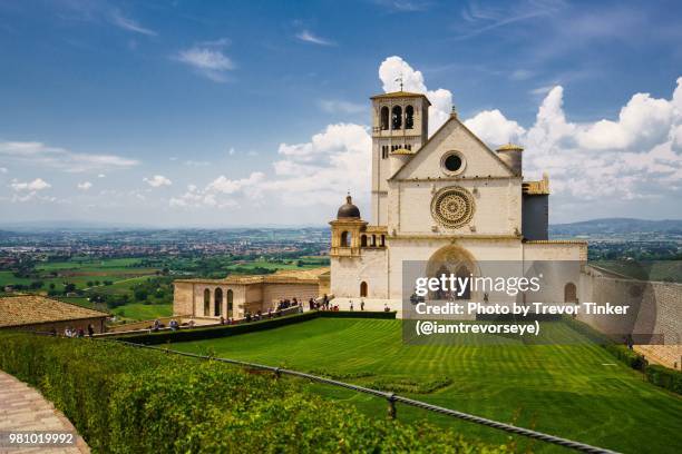 basilica of saint francis - assisi stock pictures, royalty-free photos & images