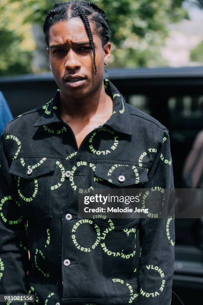 Rocky at Rick Owens during Paris Fashion Week Mens Spring/Summer 2019 on June 21, 2018 in Paris, France.