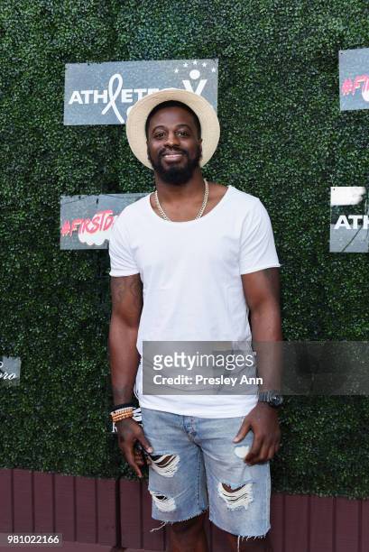 Shareece Wright attends First Day Of Summer x Athletes vs. Cancer at SkyBar at the Mondrian Los Angeles on June 21, 2018 in West Hollywood,...