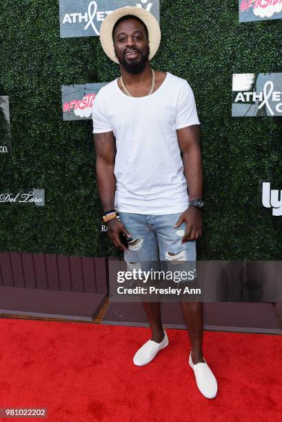 Shareece Wright attends First Day Of Summer x Athletes vs. Cancer at SkyBar at the Mondrian Los Angeles on June 21, 2018 in West Hollywood,...