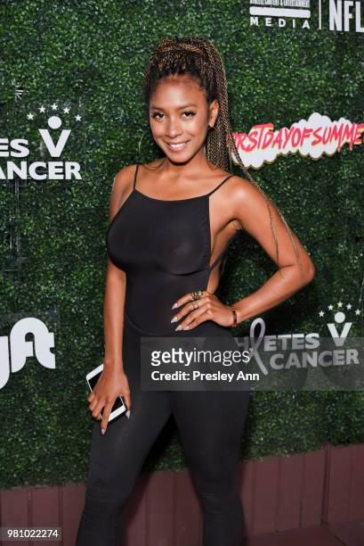 Jessica Carey attends First Day Of Summer x Athletes vs. Cancer at SkyBar at the Mondrian Los Angeles on June 21, 2018 in West Hollywood, California.