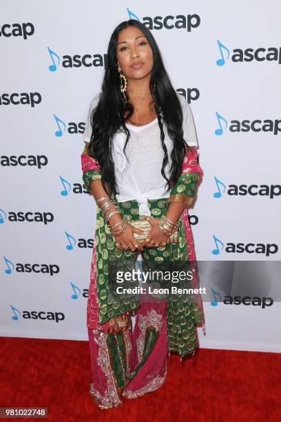 Melanie Fiona attends the 2018 ASCAP Rhythm & Soul Music Awards at the Beverly Wilshire Four Seasons Hotel on June 21, 2018 in Beverly Hills,...