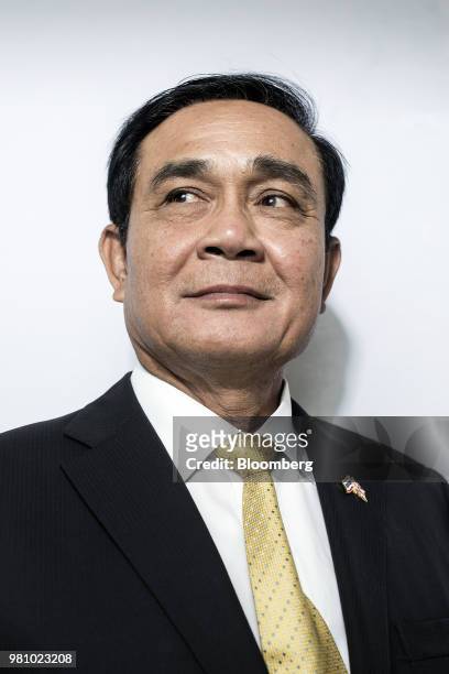Prayuth Chan-Ocha, Thailand's prime minister, poses for a photograph following an interview in London, U.K., on Thursday, June 21, 2018. Thailand...