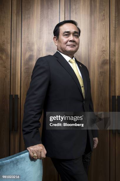 Prayuth Chan-Ocha, Thailand's prime minister, poses for a photograph following an interview in London, U.K., on Thursday, June 21, 2018. Thailand...