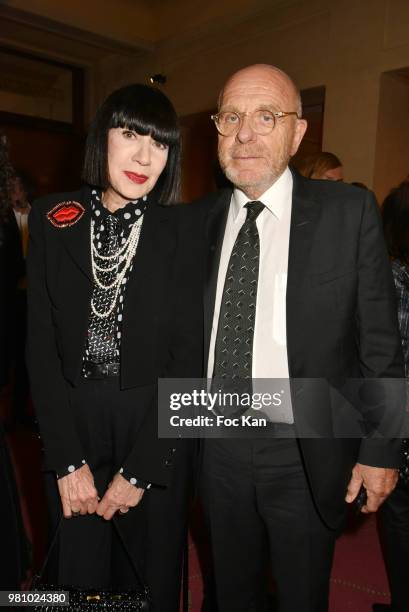 Chantal Thomass and Michel Fabian attend the Amnesty International 34 th Gala at Theatre Champs Elysees and after Party at La Maison Blanche on June...