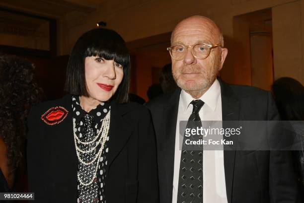 Chantal Thomass and Michel Fabian attend the Amnesty International 34 th Gala at Theatre Champs Elysees and after Party at La Maison Blanche on June...