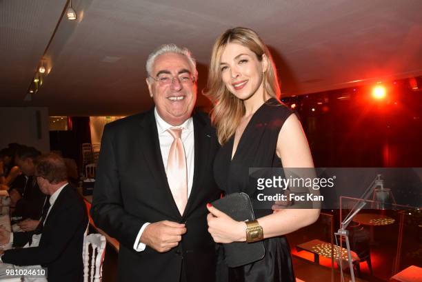 Jean Mchel Aubrun and TV presenter/singer Eleonore Boccara attend the Amnesty International 34 th Gala at Theatre Champs Elysees and after Party at...