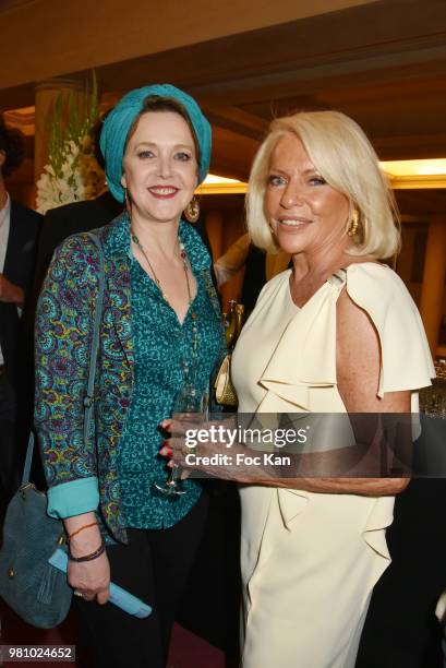 Actress Agnes Soral and Martine de Leseleuc attend the Amnesty International 34 th Gala at Theatre Champs Elysees and after Party at La Maison...