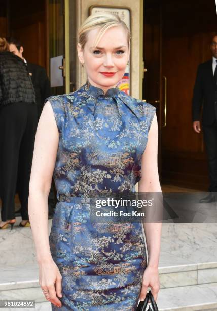 Actress Julie Judd attends the Amnesty International 34 th Gala at Theatre Champs Elysees and after Party at La Maison Blanche on June 21, 2018 in...