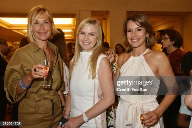 Presenters Karine Fauvet, Isabelle Gounin Levy and Stephanie De Muru attend the Amnesty International 34 th Gala at Theatre Champs Elysees and after...